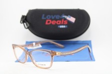 NEW COACH HC 6181 5654 CLEAR BROWN GOLD AUTHENTIC EYEGLASSES 52-17