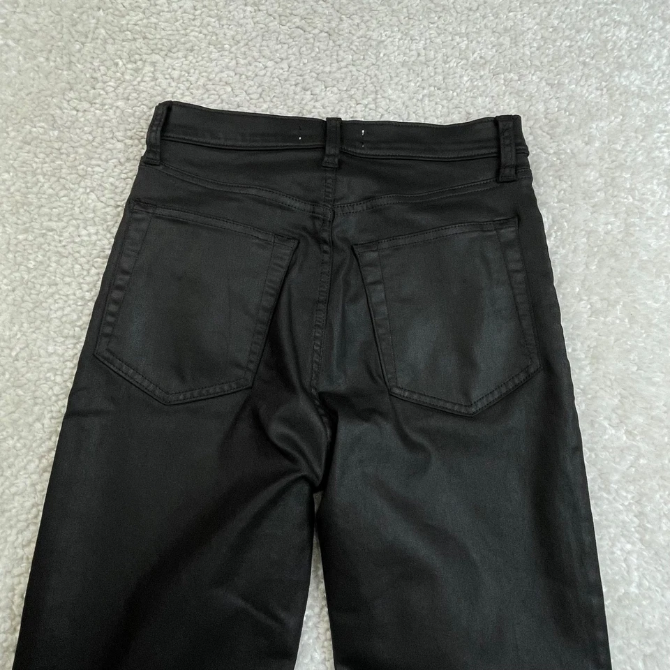 Pantalón Abercrombie & Fitch Años 90 Delgado Recto Ultra HR Negro Cuero Sintético 28/6x32 Foto 4 de 4