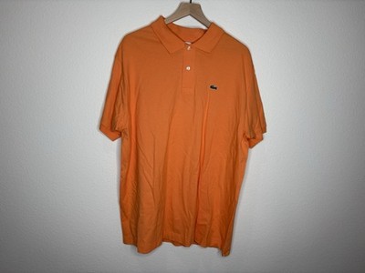 Lacoste Mens Orange Classic Logo Polo 100% Cotton Shirt Size 1XLB NWT
