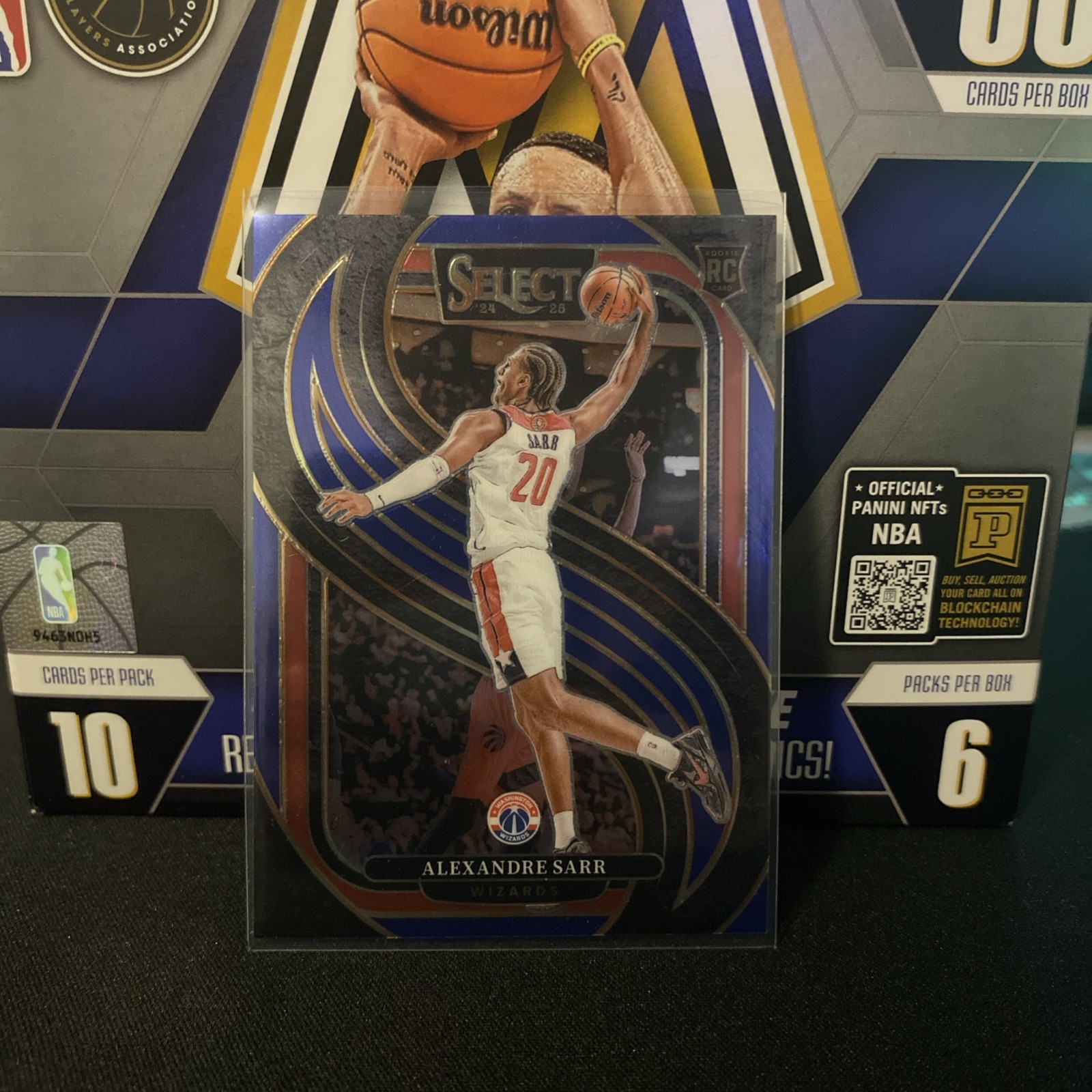 Alexandre Sarr 2024-25 Select Basketball Premier Level Blue Silver Prizm Rookie