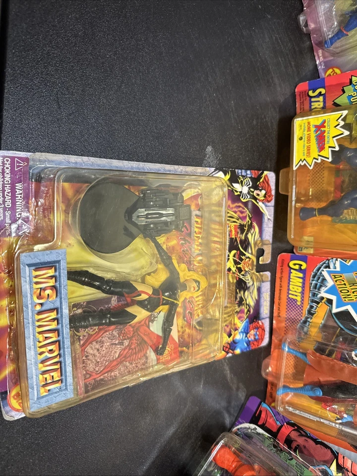 Lote de 5 figuras de acción de colección XMen Marvel Toy Biz de la década de 1990 gambito sellado de fábrica +++ Foto 2 de 4