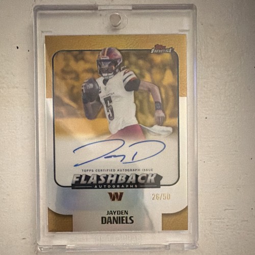 Topps 2025 Finest Jayden Daniels Flashback Autographs Auto #FBA-JD 26/50