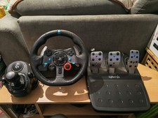 Logitech G29 Racing Steering Wheel and Pedals Compatible with PS3, PS4, PS5, PC