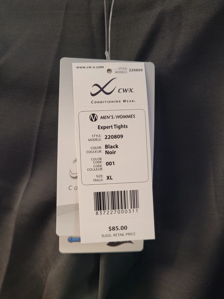 CW-X Men's Expert Joint Support Compression Tights Black XL - 220809 - Image 3 of 4