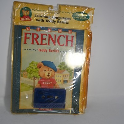 NEW Learn French With Teddy Berlitz Book & Cassette Sealed NOS OOP