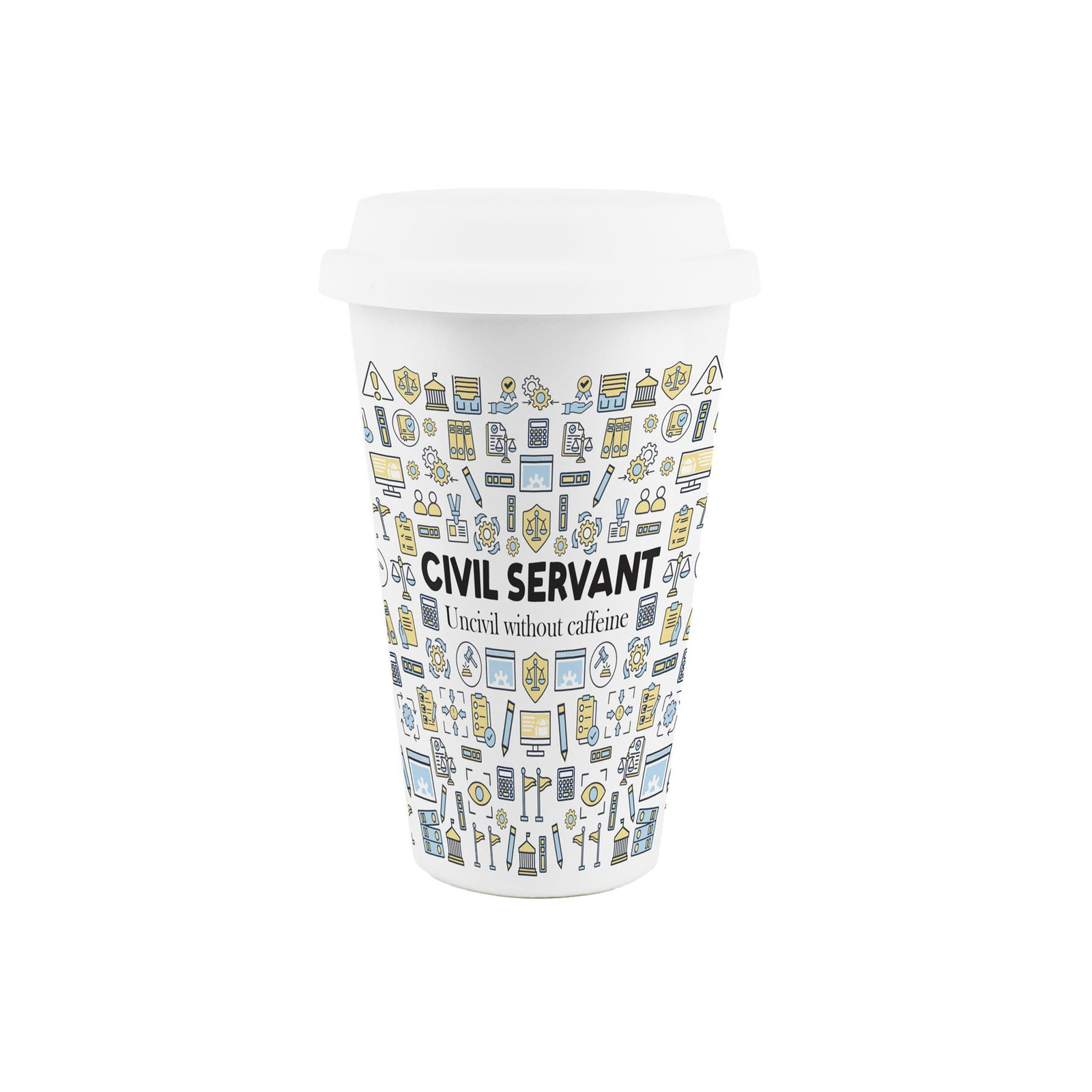 Civil Servant Ceramic Travel Mug - Novelty Gifts for Workers of the Crown