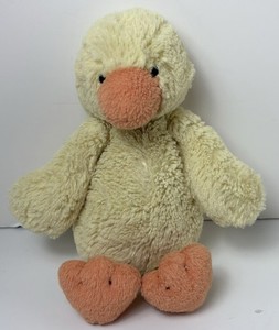 Jellycat BASHFUL DUCKLING Yellow Duck Plush Stuffed Animal 8 Inch Retired