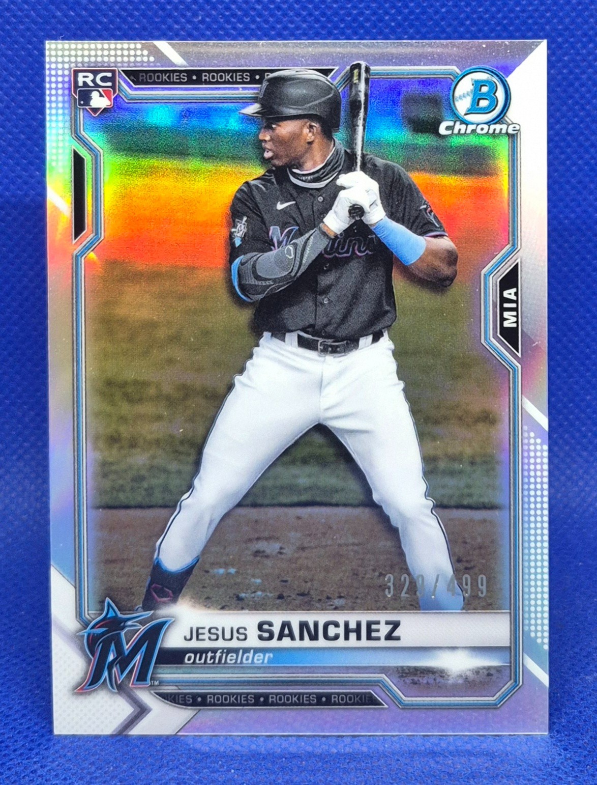 2021 Bowman Chrome Jesus Sanchez #35 - Refractor /499