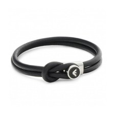 Emporio Armani Leather Bracelet EGS2212040 Black