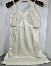 VTG Sears Babydoll Slip Dress Coquette Romantic Lace Nylon Ivory Sz 38 Short