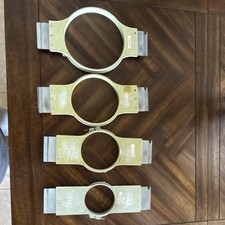 Melco 11973 Metal Round Embroidery Machine Hoop Set of 4