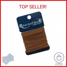 Realeather Crafts 153822 Latigo Lace .125" X4yd Carded, Medium Brown