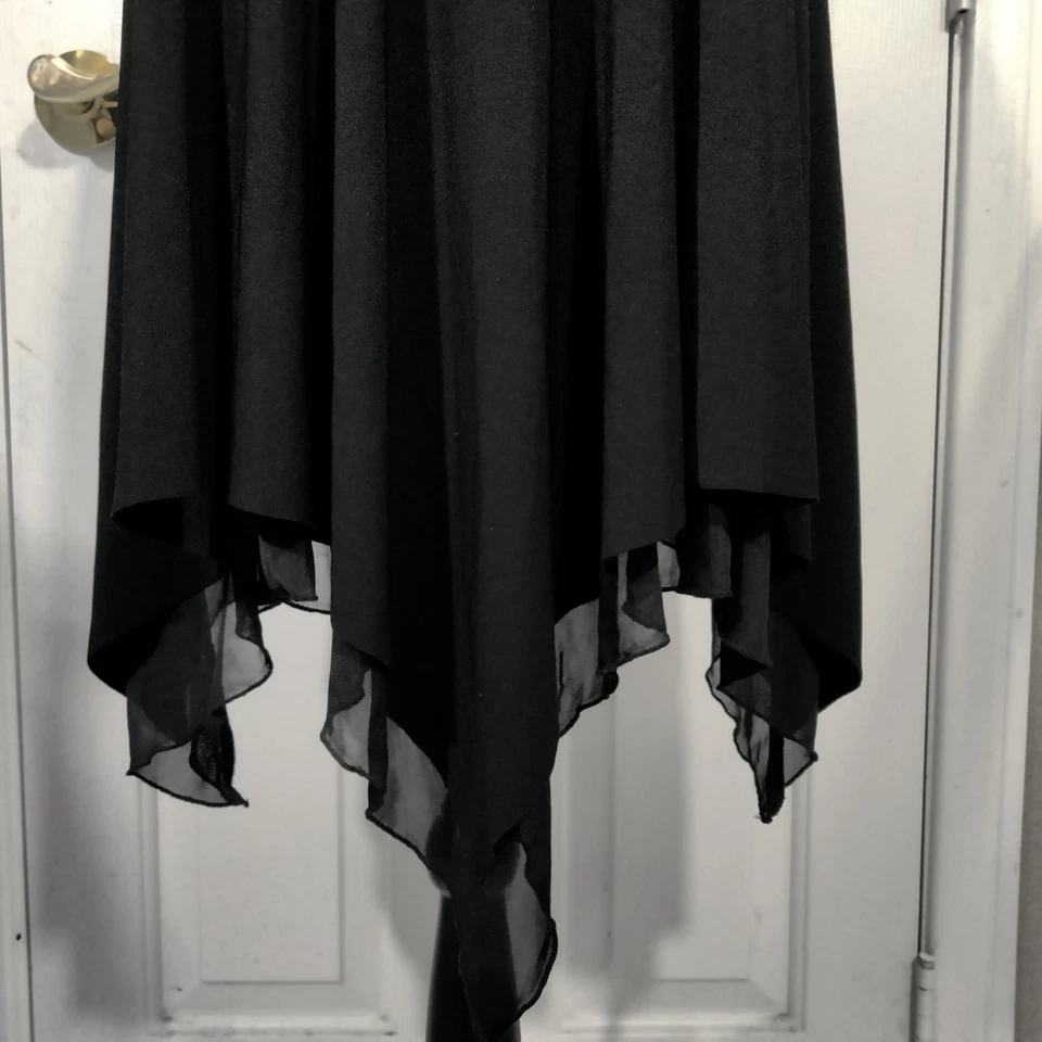 Vestido De Colección Años 90 Forever 21 Hanky Dobladillo S Caprichoso Gótico Hada Grunge Vamp Y2K Emo Foto 3 de 4