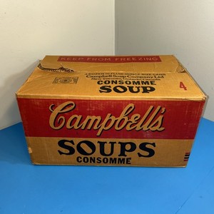 Vintage Campbell’s Soup Consommé Empty Cardboard Box 16” X 11”