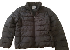Children's PLace Black puffy zip up jacket sz. L 10-12