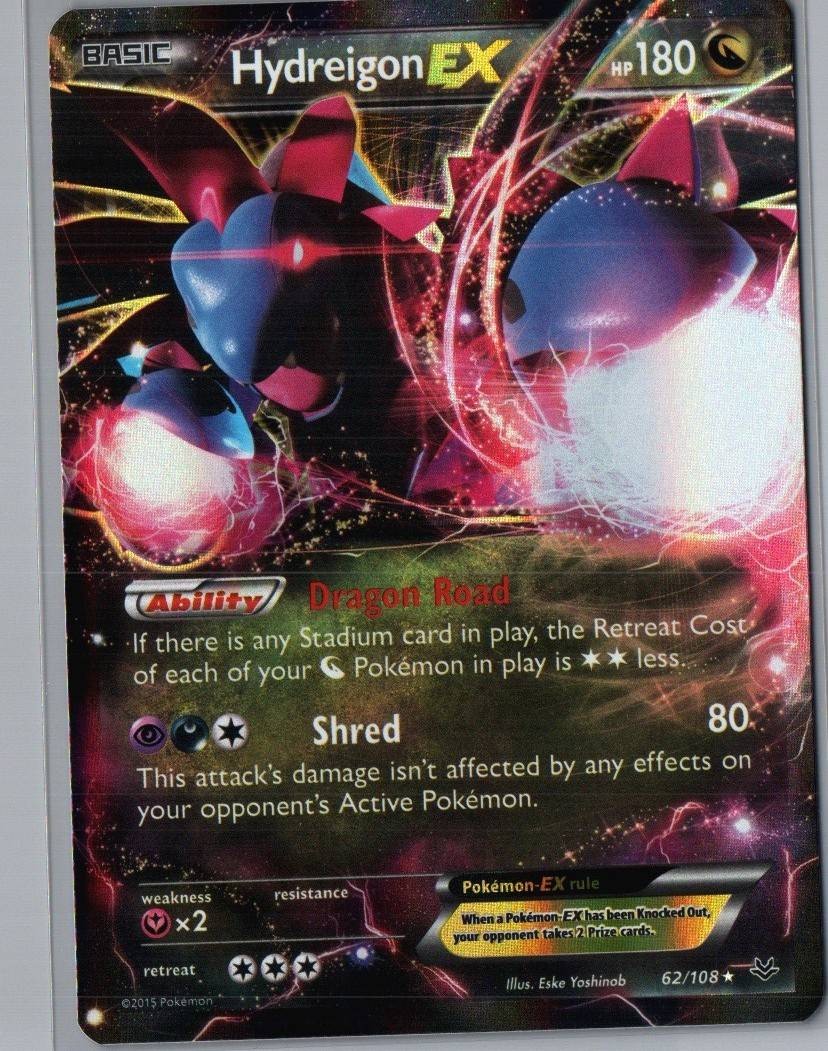 Hydreigon EX 62/108 Holo EX Rare Roaring Skies Pokemon Near Mint