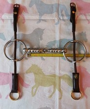 5 1/2" Cherry Roller Polo/Hunting Gag Horse Bit. Stainless Steel.