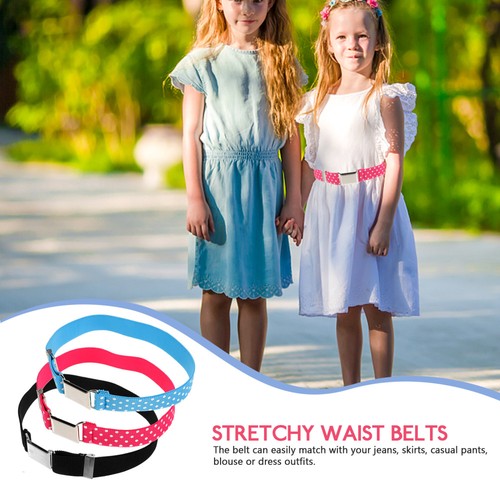3 Pcs Adjustable Belt Kids Elastic Belts Girls Child Boys Dress Children's - Picture 6 of 12