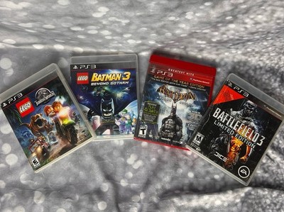 PlayStation 3 PS3 Lot Of 4 Games Lego Jurassic, Batman 3, Battlefield 3, Arkham
