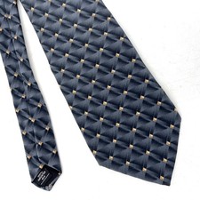 Stafford Men's 100 Silk Geometric Pattern Necktie Gray Gold Business 65 x 3.5