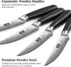 Steak Knives Set of 6, 4.5 Inch Japanese Serrated Steak Knife Set, Ultra Sharp H — photo 5
