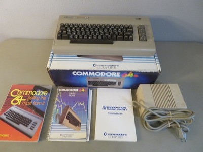 Vintage Commodore 64 Computer - Manuals - Original Box - For Parts or Repair