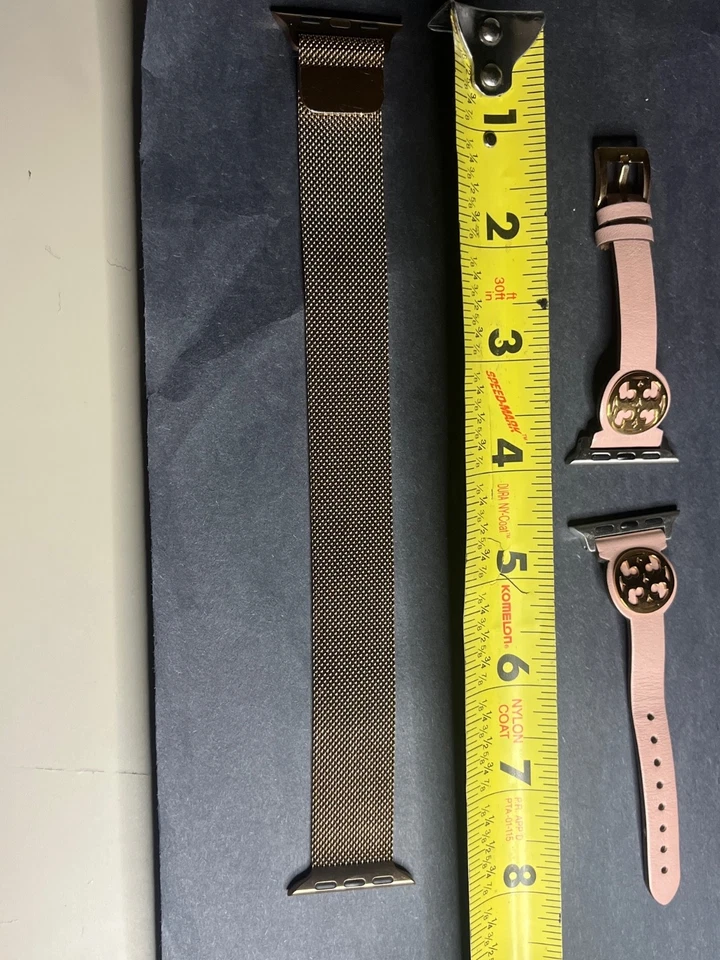 Correa para Apple Watch Tory Burch cuero rubor 38 mm/40 mm/41 mm + oro rosa magnético b Foto 3 de 4