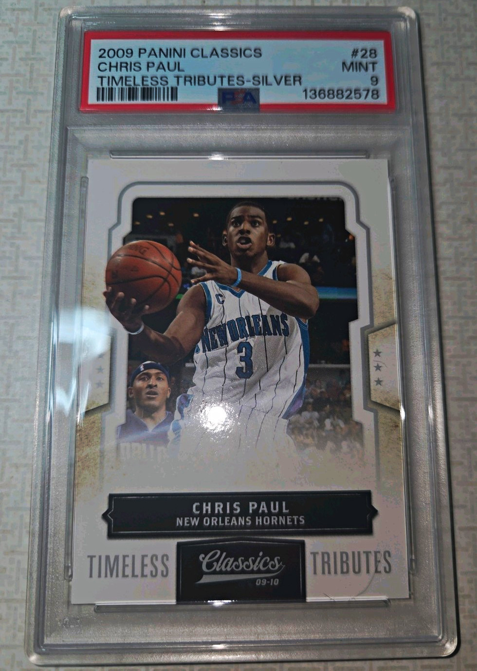 Panini 2009 Classics Chris Paul Timeless Tributes Silver #28 PSA 9. /100
