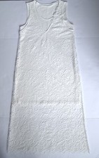 Women's Lace Dress White,Chest width 34 IN,Dress long 46 IN