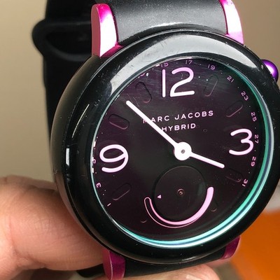 MARC BY MARC JACOBS レディース腕時計MBM3272 Marc Jacobs Hybrid Women NDW2T Pink Black Rubber Quartz Analog