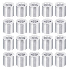 20Pcs Round Aluminum Spacer 0.17" ID x 0.31" OD x 0.31" L Spacer for M4 Bolt