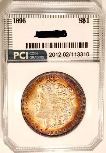 1896-P Morgan Dollar Better Date Gem BU Target Toned