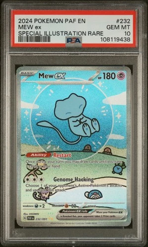 2024 POKEMON PAF EN-PALDEAN FATES SPECIAL ILLUSTRATION RARE #232 MEW EX PSA 10