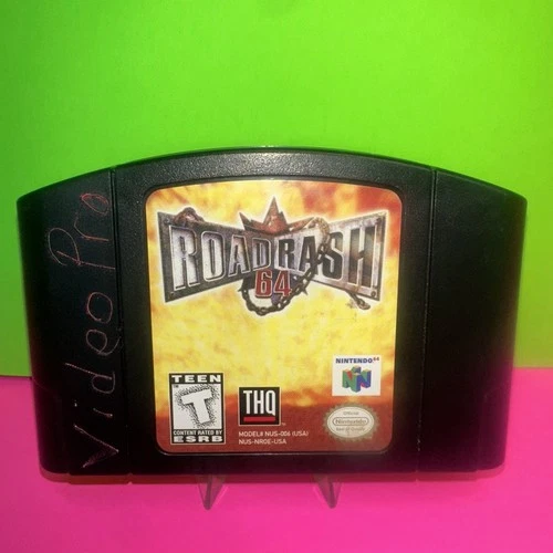 Road Rash 64  - GAME ONLY - NINTENDO 64 (N64)~Authentic~*Tested* Black Cart