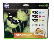 HP 920 Combo Pack Ink Cyan Magenta Yellow With Photo Paper Exp2016