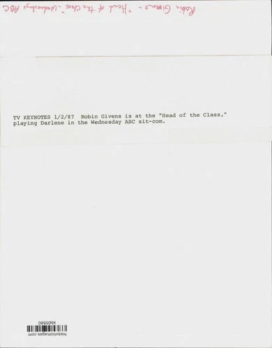 1987年 プレス 写真 女優 Robin Givens ABC の "Head of the Class" - kfx05580 - 画像2/2