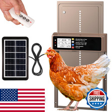 Nypots Automatic Chicken Coop Door Solar Powered Lcd Display Automatic Chicken