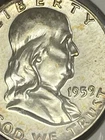 1959 Silver Proof Ben Franklin Half Dollar Uncirculated Gem Vintage 90% Silver