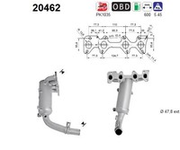 Katalysator FÜR Fiat 500 (312 ), Fiat 500 C (312 ) - AS 20462