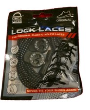 Lock Laces Elastic No Tie Shoelaces, One Size - Black