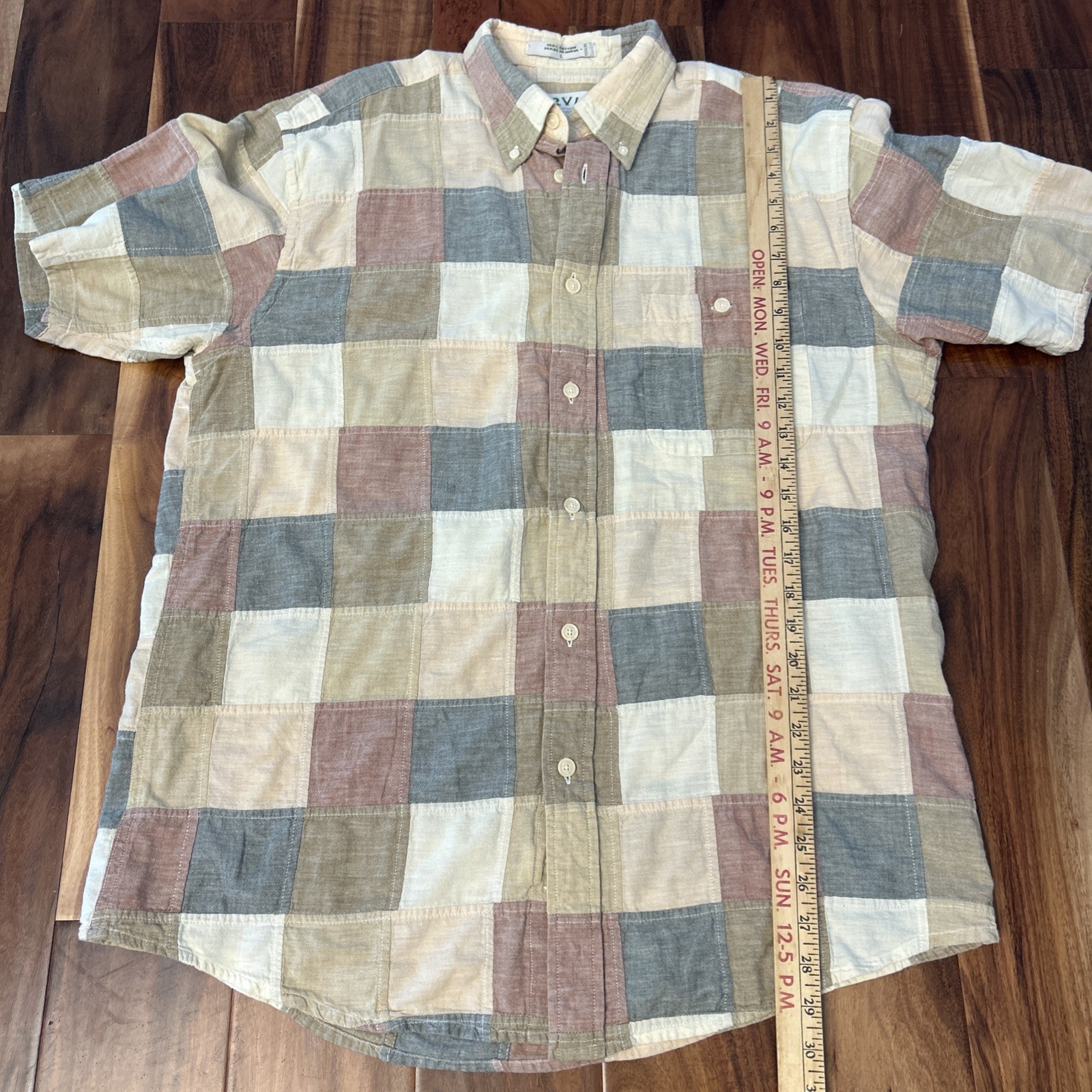 Orvis Multicolor Quilted Patchwork Short Sleeve S… - image 4