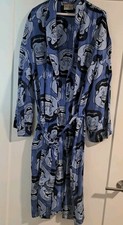Platinum FUBU Mens M/L Bath Robe 100% SILK Belt Pockets Fat Albert New
