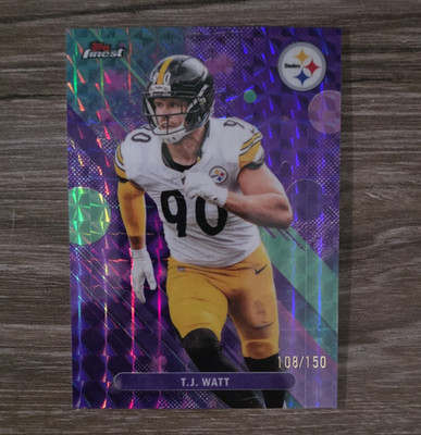 Topps Finest T.J. Watt Finest Performance Purple /150 #99 Steelers 2025
