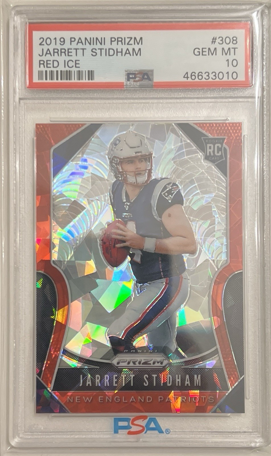 2019 PANINI PRIZM RED ICE #308 JARRETT STIDHAM PSA 10