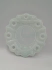 Vintage Green Tint Milk Glass Decorative Dish Anchor Design Plate