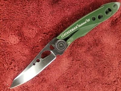 Leatherman Green Skeletool KB Pocket Knife w/ Bottle Opener