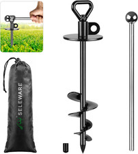 Dog Tie Out Stake Outdoor Anti-Rust Ground Anchor for Large Dogs up to 220 lbs,