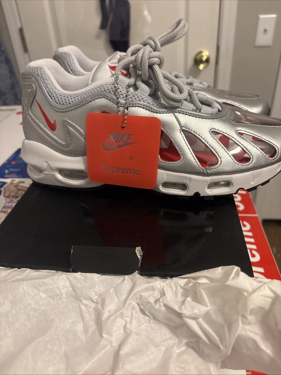 Supreme x Nike Air Max 96 Metallic Silver for Sale | Authenticity