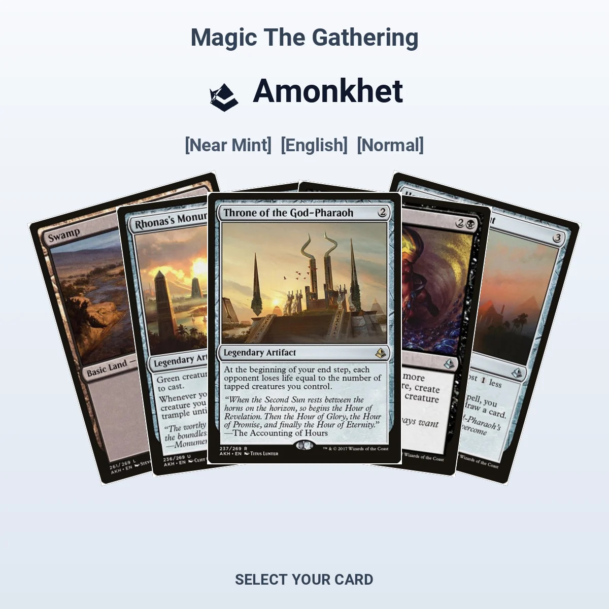 Magic The Gathering Amonkhet - Select Your Cards (NM, Normal)