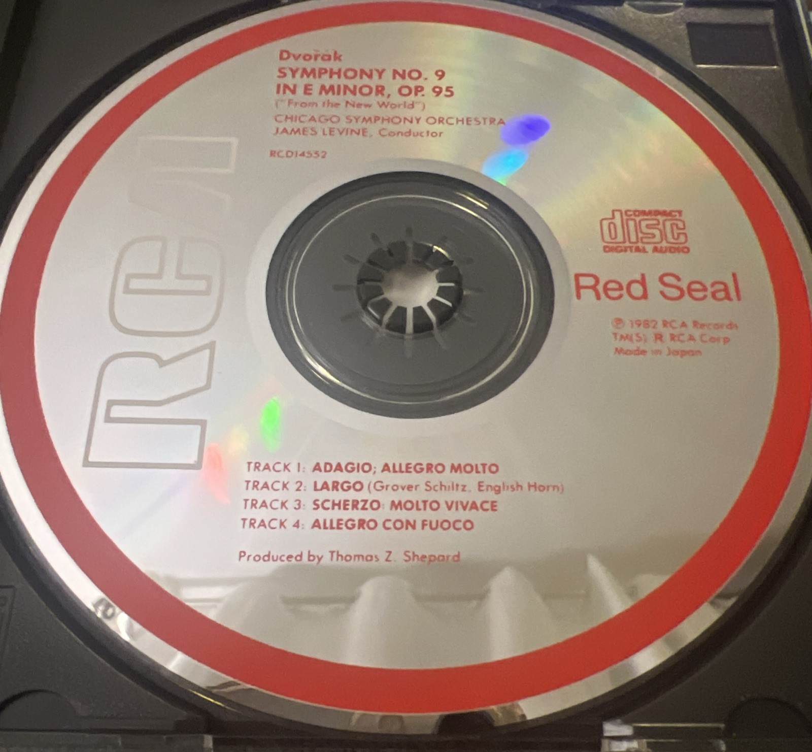 Dvorak ‘Symphony No.9 in E Min, Op.95 (New World)’ James Levine (CD 1982 RCA)
